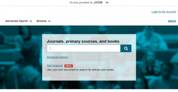 New JSTOR interface