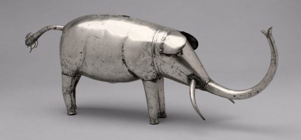 Fon. Silver elephant figure. 19th c